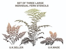 Set 3 large fern leaf stencils
