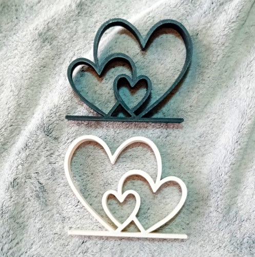 Set black white heart - set,