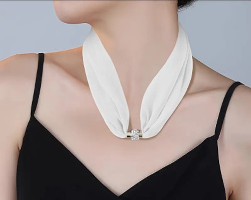 Chiffon magnetic neck - chiffon, scarf