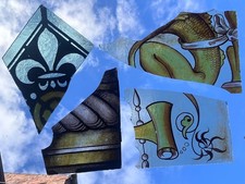 Stained Glass Church Fragments