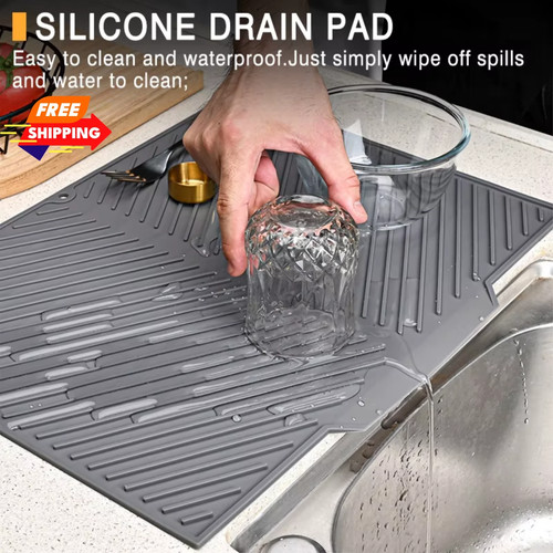 Silicone dish draining - dish, mat