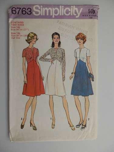 Vintage 1970s simplicity 6763 - vintage,