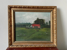 Vintage oil painting canvas - oil,