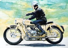 Douglas Dragonfly Iconic 1950's Motorcycle Metal Art Home Decor Mancave Garage