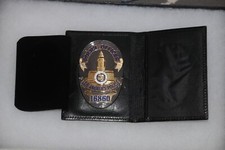 LAPD LOS ANGELES POLICE LEATHER WALLET I/D HOLDER SEE DESCRIPTION NO INSIGNIA