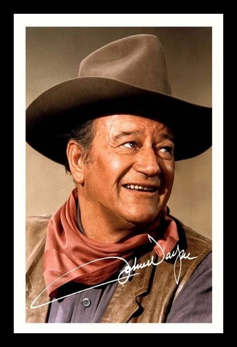 John wayne autograph - john, &