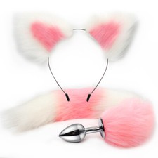 2Pcs Faux Fox Tail Furry