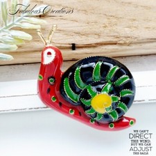 Retro Colourful Enamel Snail