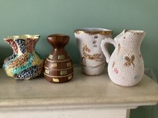 Mid Century Italian Pottery Vases X 4