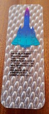 SR-71 Blackbird ✈️ Hologram Plastic Bookmark Staple Holes! B83