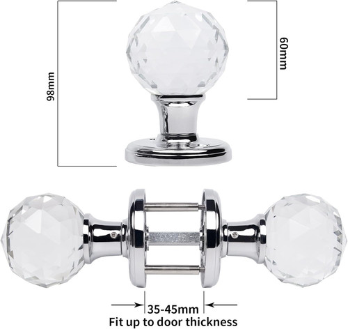 Crystal door handles - crystal, pair)