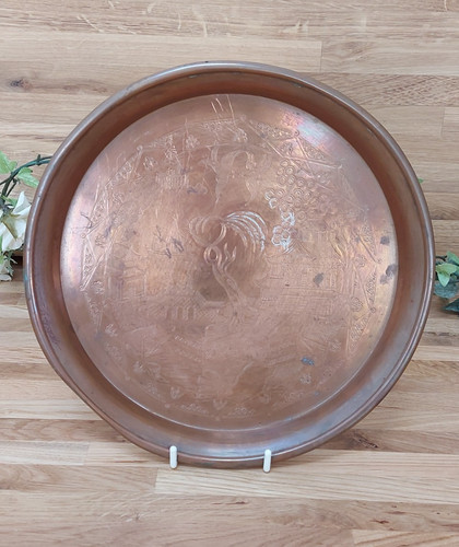 Copper oriental willow pattern - copper,