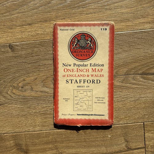 Vintage ordnance map stafford - vintage,
