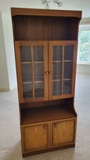 G Plan vintage retro tall display cabinet teak immaculate