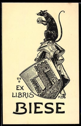 Exlibris biese ratte - exlibris, biese,