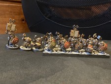 Warhammer Old World Dwarfen Mountain Holds 18x Ironbreakers Fully Painted Based