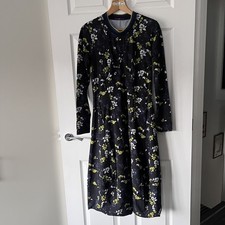High Tech Claire Campbell Affable Floral Dress Size 14 UK 10 US Black Navy 