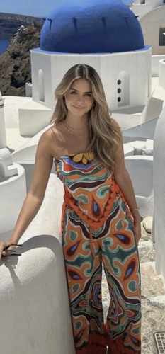 Zara orange printed top - orange,