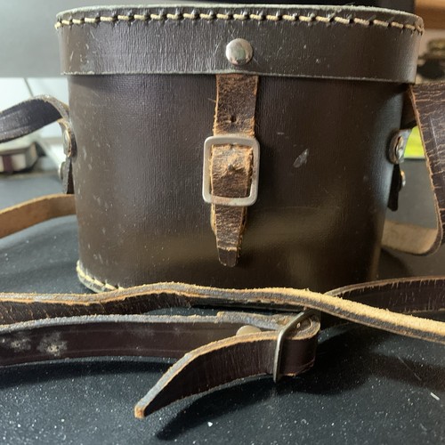Vintage leather binocular - vintage, case