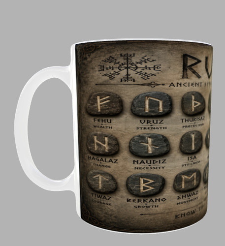 Runes symbols 11oz - runes, mug
