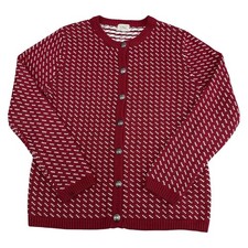 L.L. Bean Red Fair Isle Knit