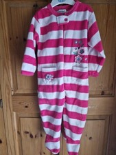 fleece one piece kids 18-25 Months Hirls Pink Stripe Floral Design