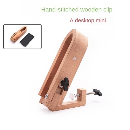 Leather craft hand table - leather,