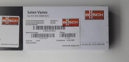 Busch vacuum pump - busch, vanes