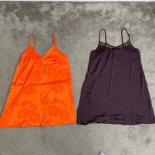 Ladies (Matalan & Primark) Nighties x 2 ( Size: UK 14) Colours: Orange & Brown 