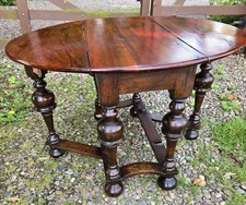 Antique French Solid Walnut Side Coffee Occasional Table