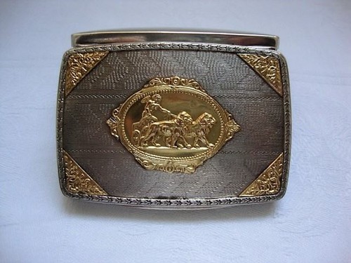Antique old silver snuff box - old,