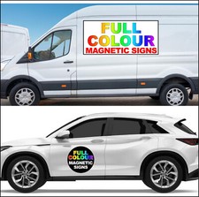 2 x Custom Printed MAGNETIC SIGNS for VANS CARS TAXI VEHICLE LORRIES