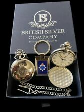 MET POLICE Pocket Watch ID Card Case Engraved NEW KINGS Crest Officer Gift Set