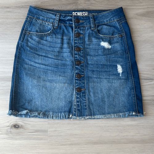 Denim skirt botton front - skirt,