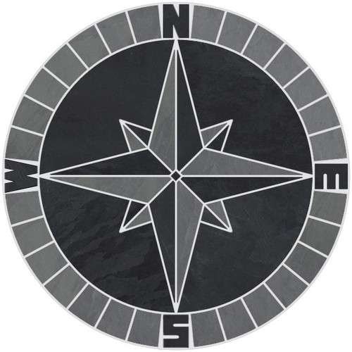 Tile mosaic medallion - 16",