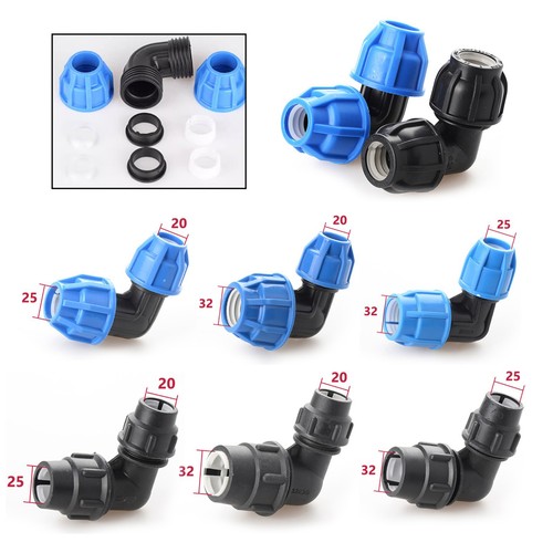 Mdpe compression fitting - mdpe, 90°