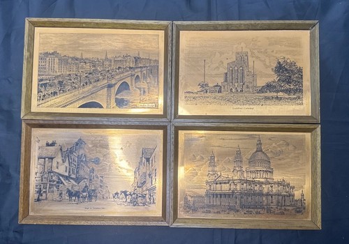 Vintage set etched - of,