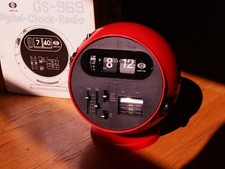 Grand Star Flip Clock Red Toshiba Brand New Nos  Weltron Design USA 110v 60hz