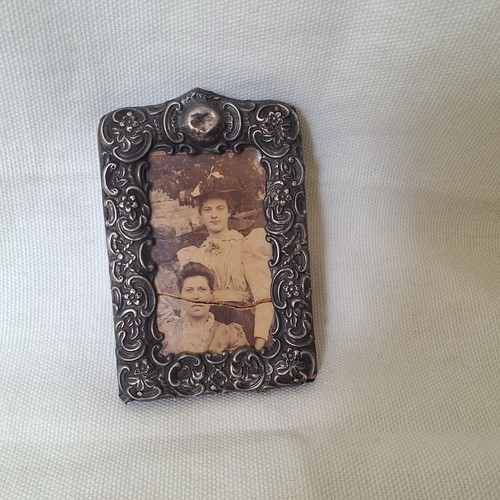 Antique silver photo - , frame