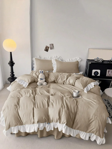Ruffle edge duvet cover - edge,