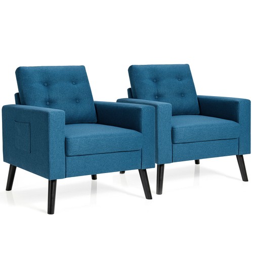 Set upholstered accent - of, 2