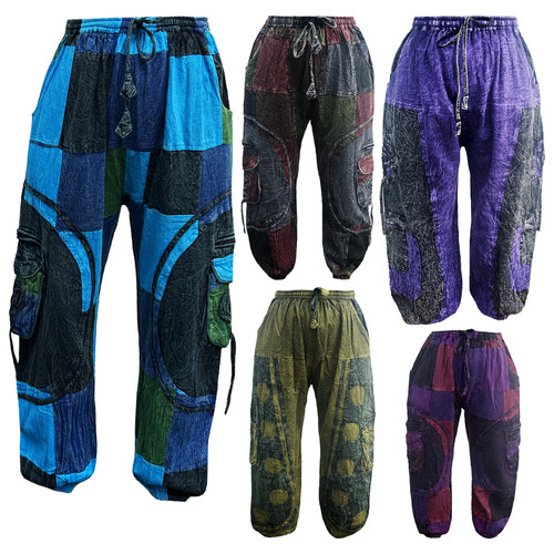 Stonewash hippie pants mens - stonewash,