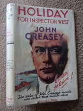 John Creasey HOLIDAY FOR INSPECTOR WEST first 1st edition hardback 1946 crime