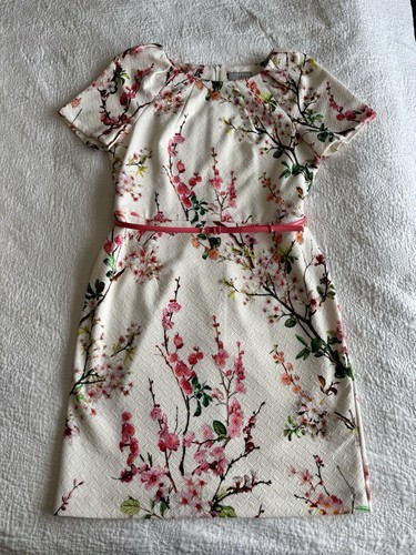 Coast knee length cream floral - cream,