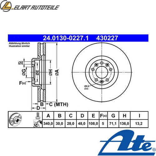 Brake discs 0130 0227 - 2x,