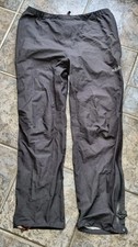 Rab Women's eVent Waterproof Over Trousers Size 16 Black Hiking Walking Exc.
