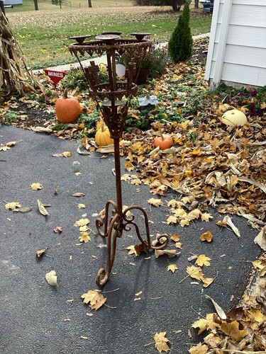 Antique gothic candle flower - antique,