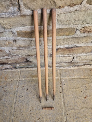 Vintage wooden cricket stumps - wooden,
