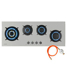Klarstein Goldflame 4-Burner Slim Gas Hob 90 cm Built-in Gas Cooker Hob Silver