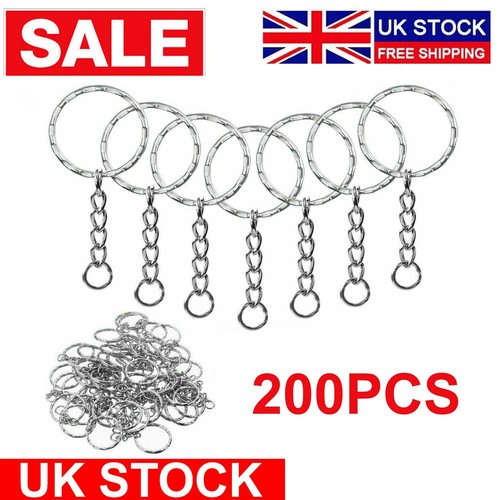 200pcs silver keyring - silver,